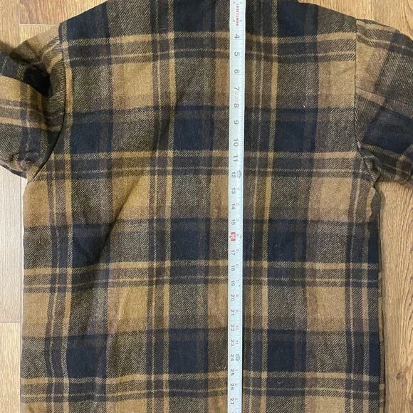 Men's WOOL SHEEPSKIN Plaid Coat LAND-N-LAKES Coat Vintage Men's Sheepskin Jacket